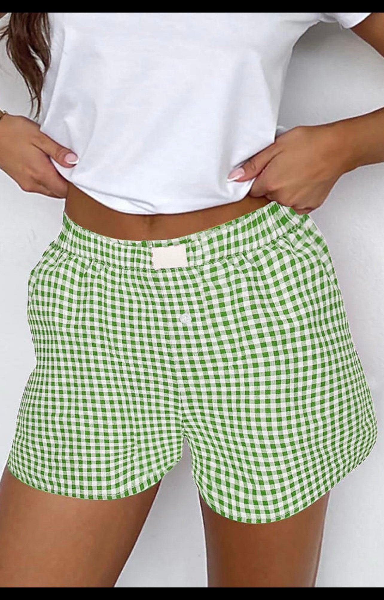 Checkered boxer shorts