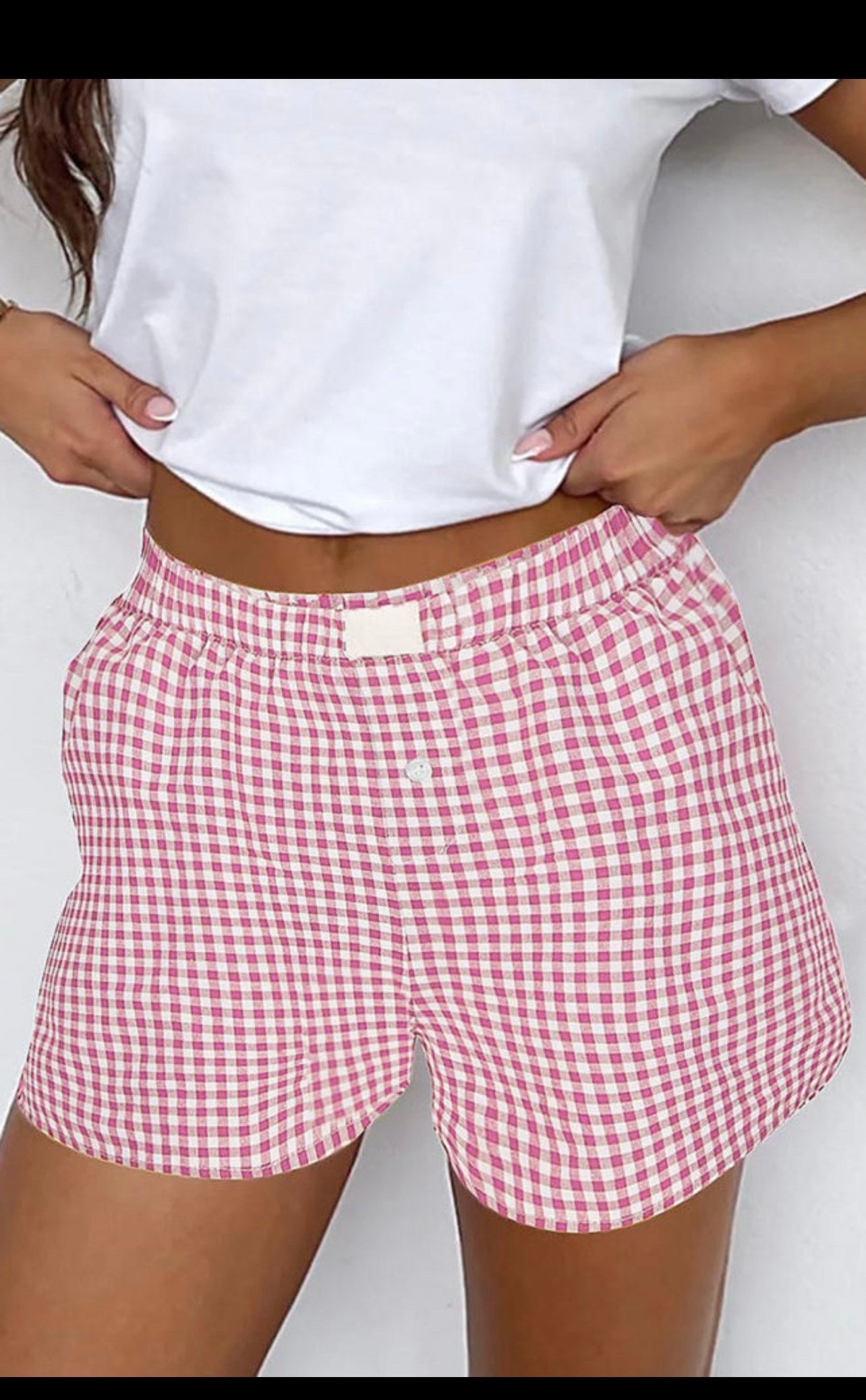 Checkered boxer shorts