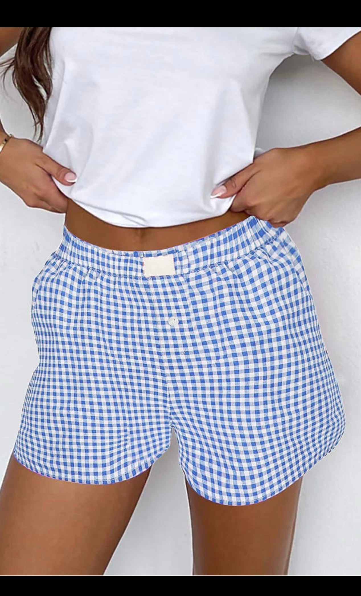 Checkered boxer shorts