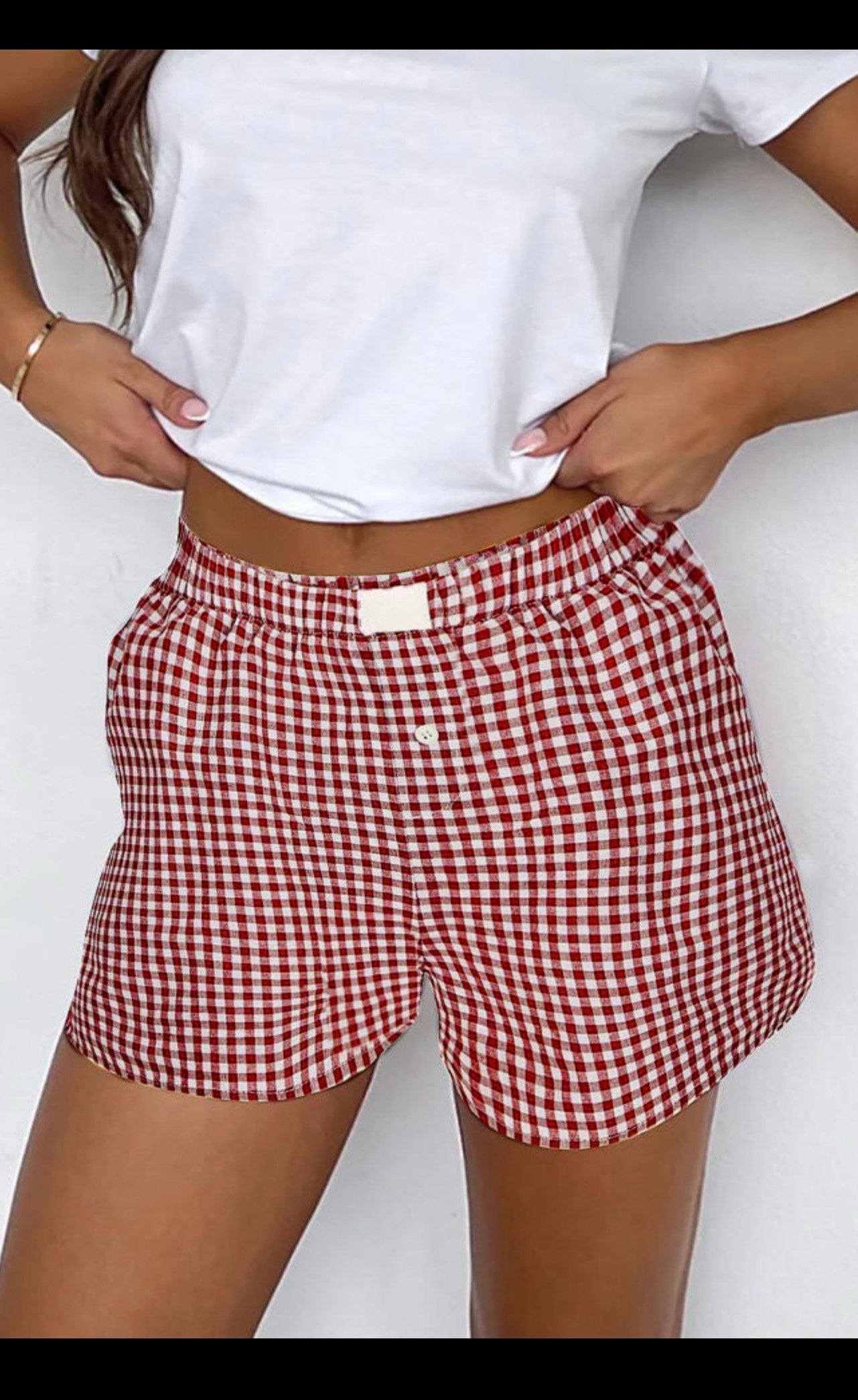 Checkered boxer shorts